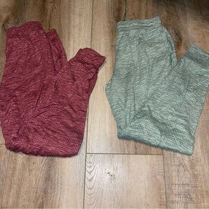 Cuddl Duds waffle textured jogger bundle women’s XS